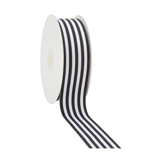 1 1/2" Striped Ribbon - Black - 50 Yard Roll