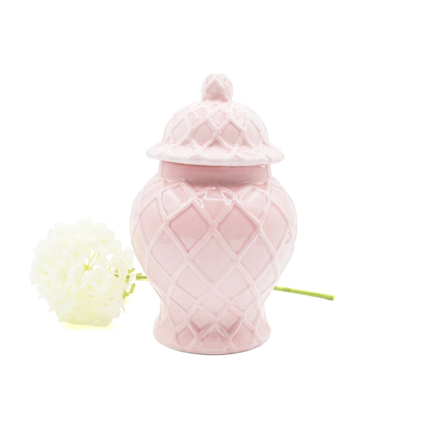 Pink Textured Ginger Jar Small