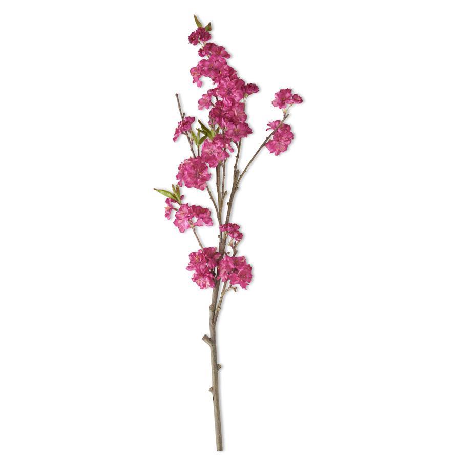 A 36 inch fuchsia cherry blossom spray with multiple branches and pink flowers.