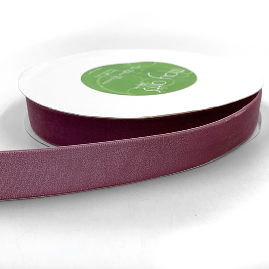 3/4 Inch Velvet Ribbon with Woven Edge in Wood Rose