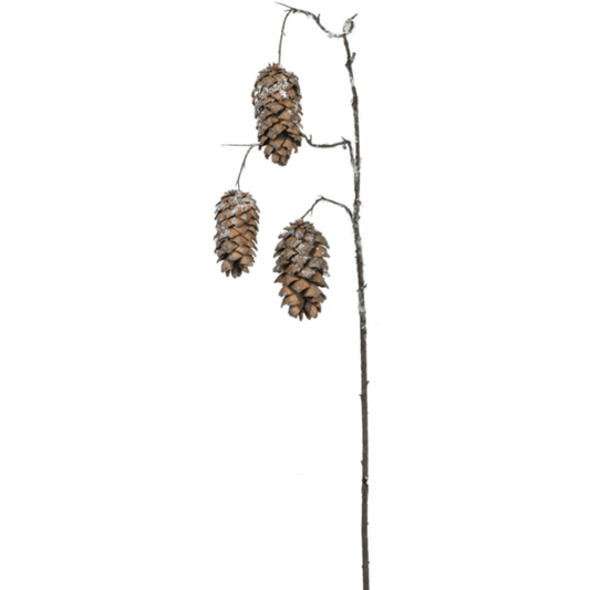 44" Snowy Pinecone branch 