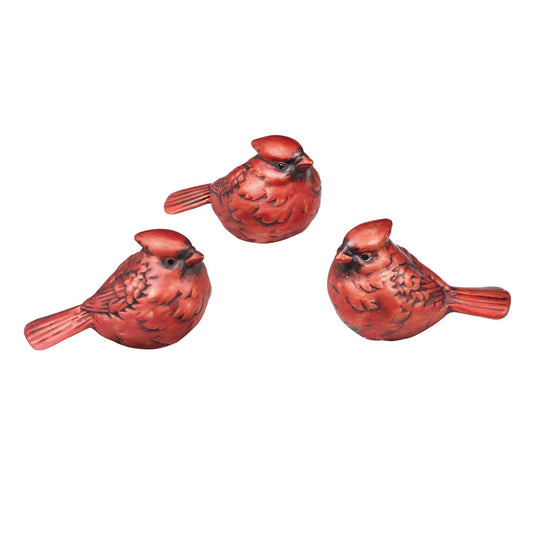 Ceramic Red Cardinal Set of Three