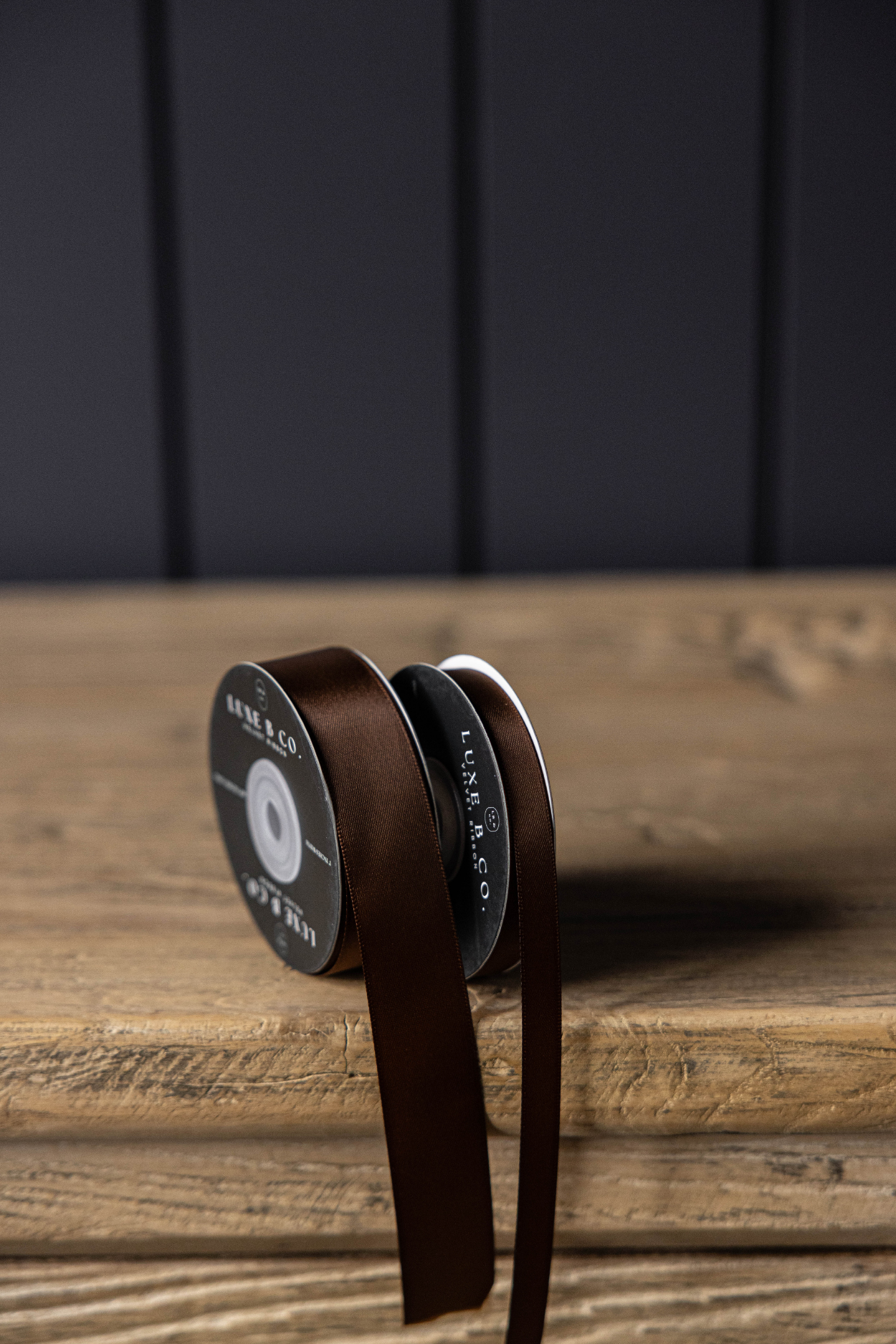 1/3" Ribbon Brown Satin Holiday Decor