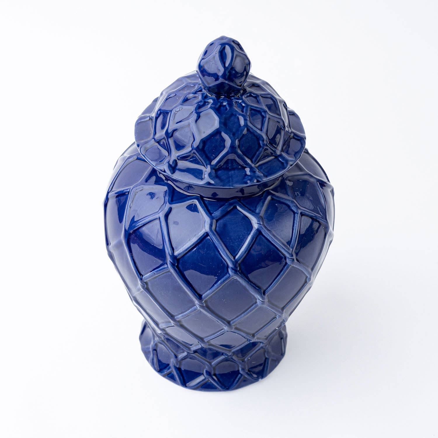 Navy Textured Ginger Jars - Three Sizes