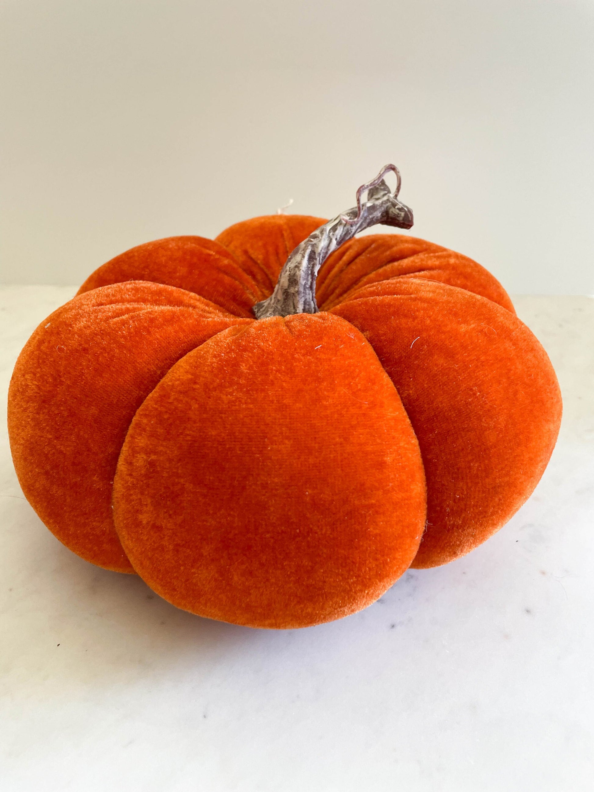 orange velvet pumpkin