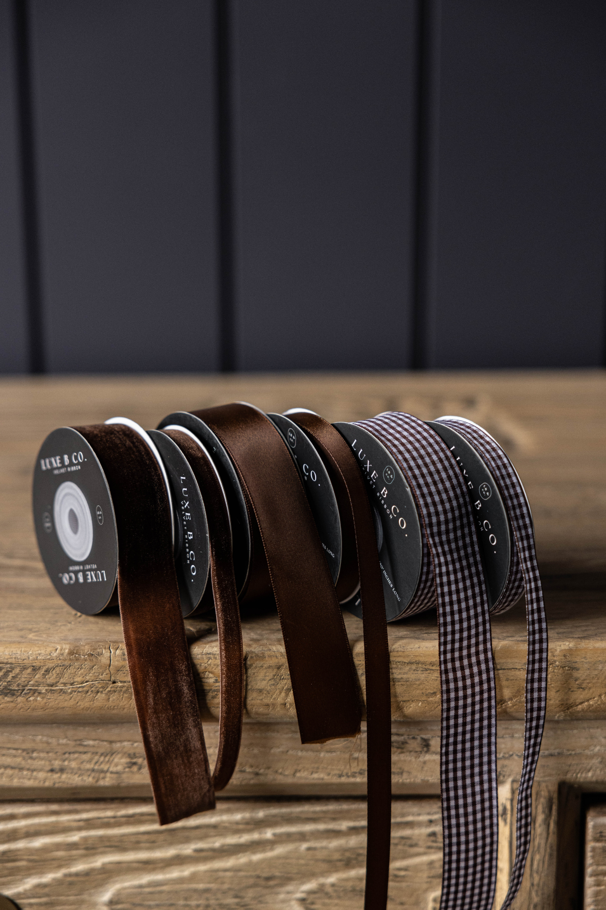 1/3" Ribbon Brown Satin Holiday Decor