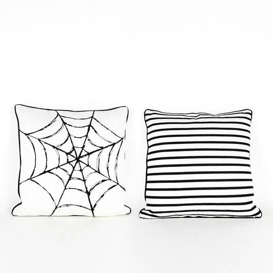 18 INCH SPIDER WEB PILLOW - HALLOWEEN DECOR