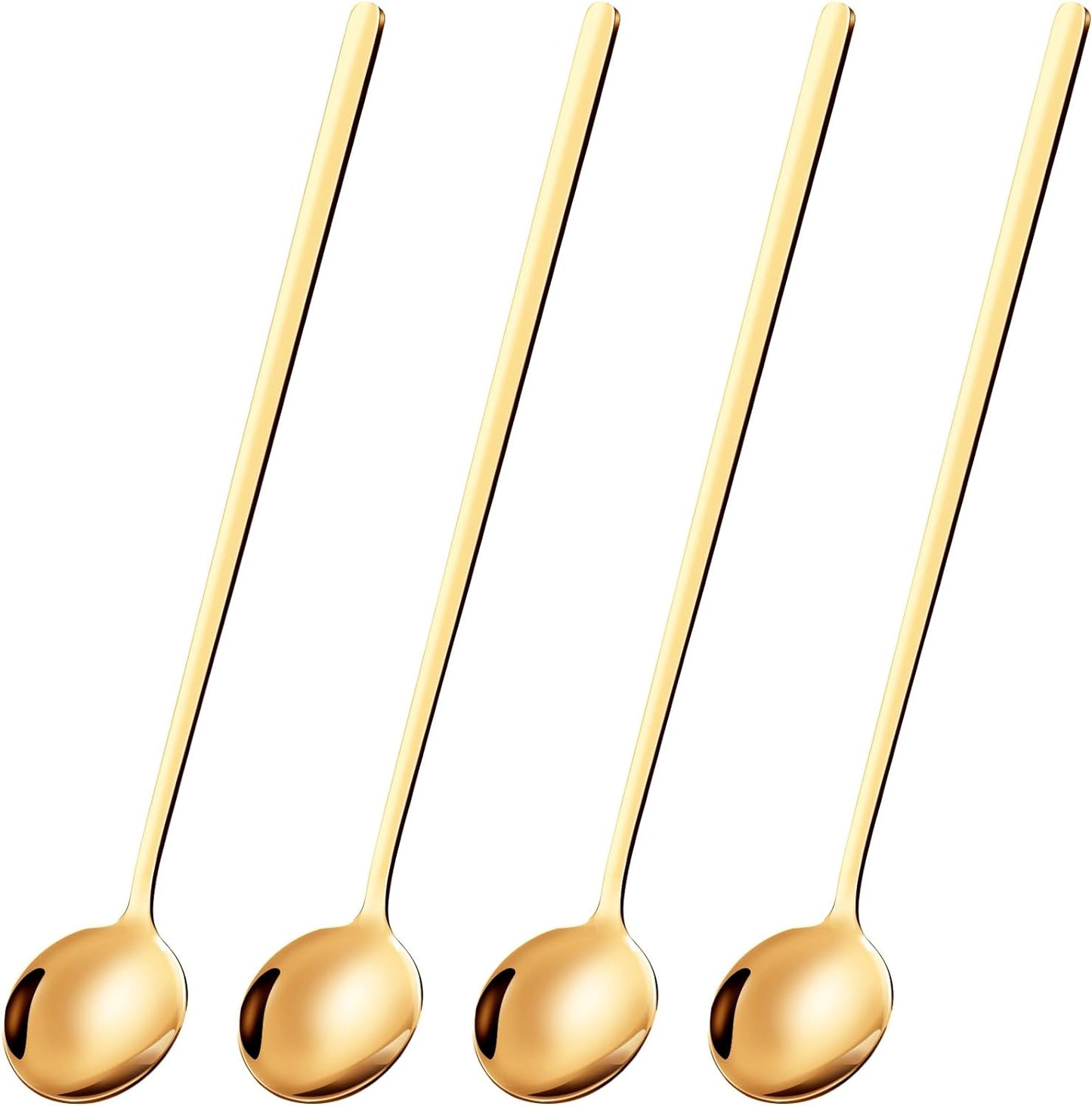 4-Piece Coffee Spoons in Gold