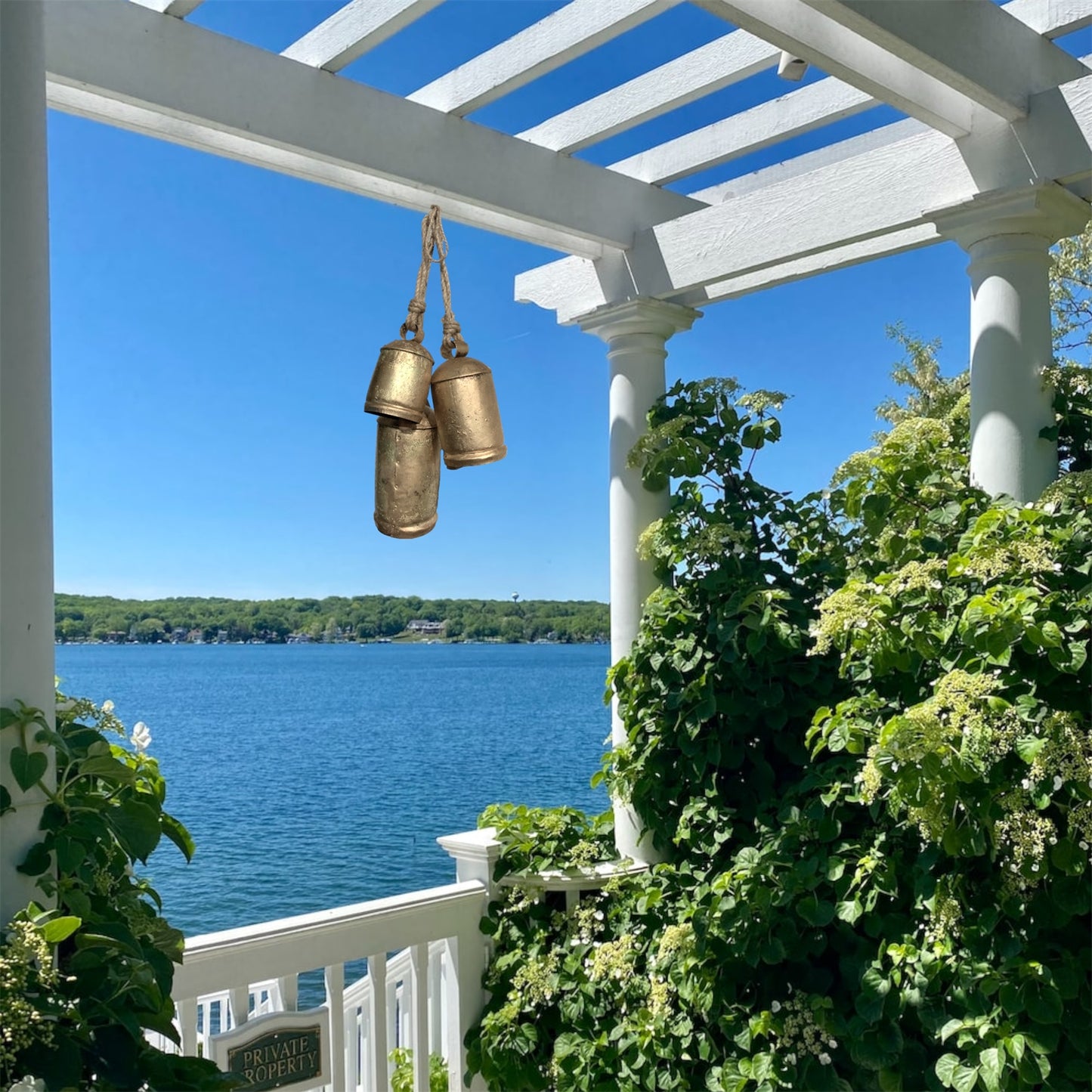 Set of 3 Rural School Bells-Burnt Gold