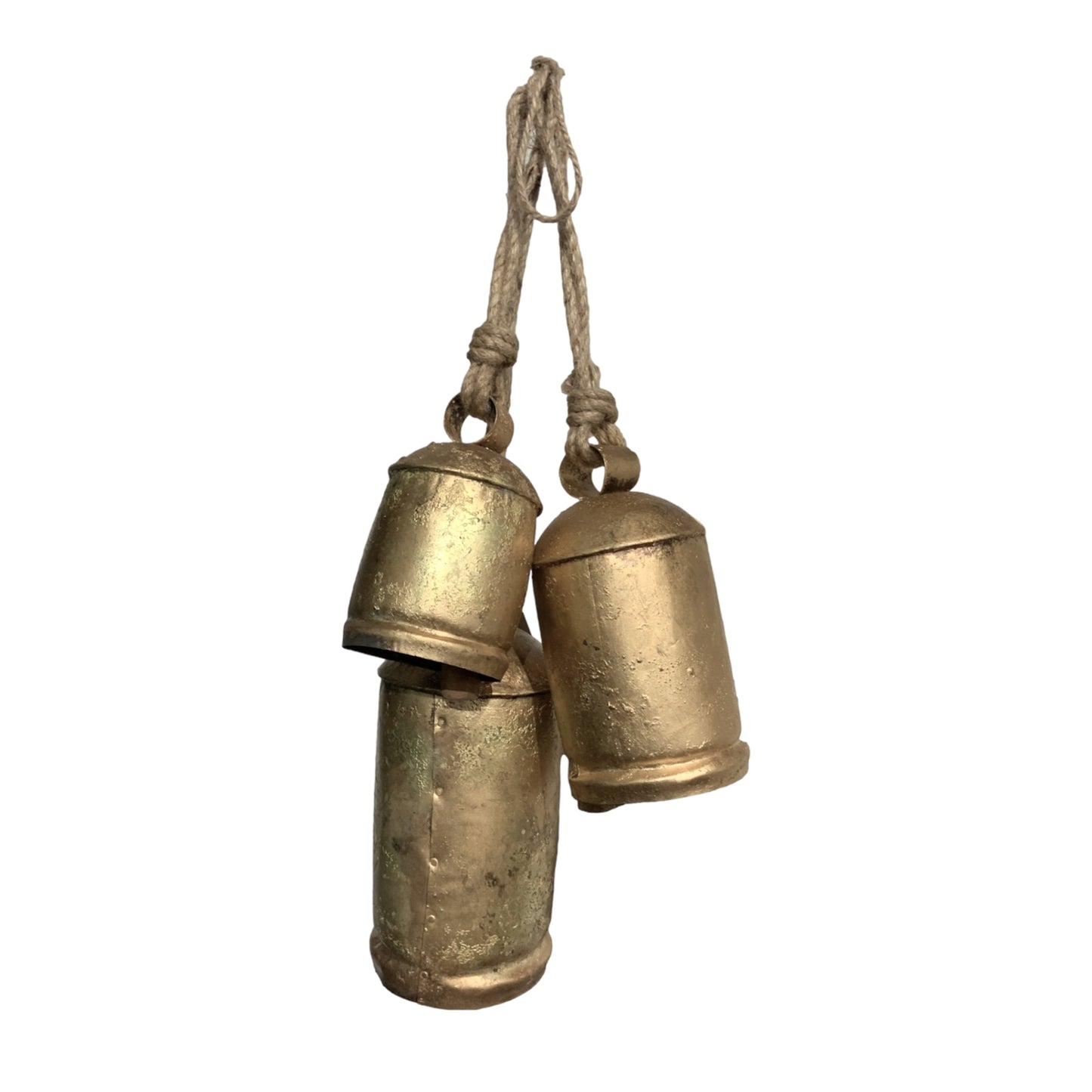 Set of 3 Rural School Bells-Burnt Gold