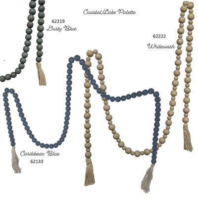 Boho Bead Garland-Dusty Blue