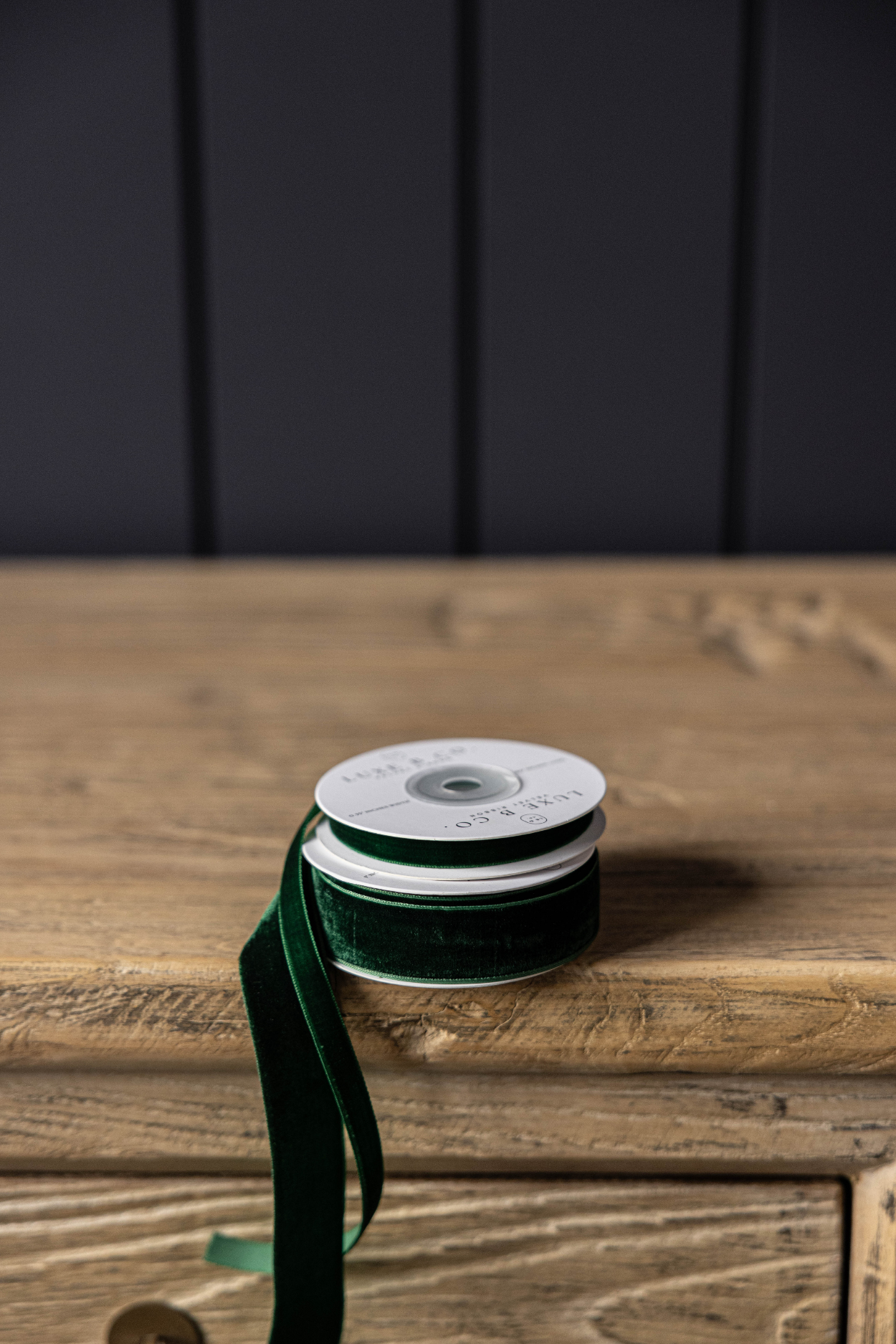1/3" Velvet Ribbon in Emerald Green