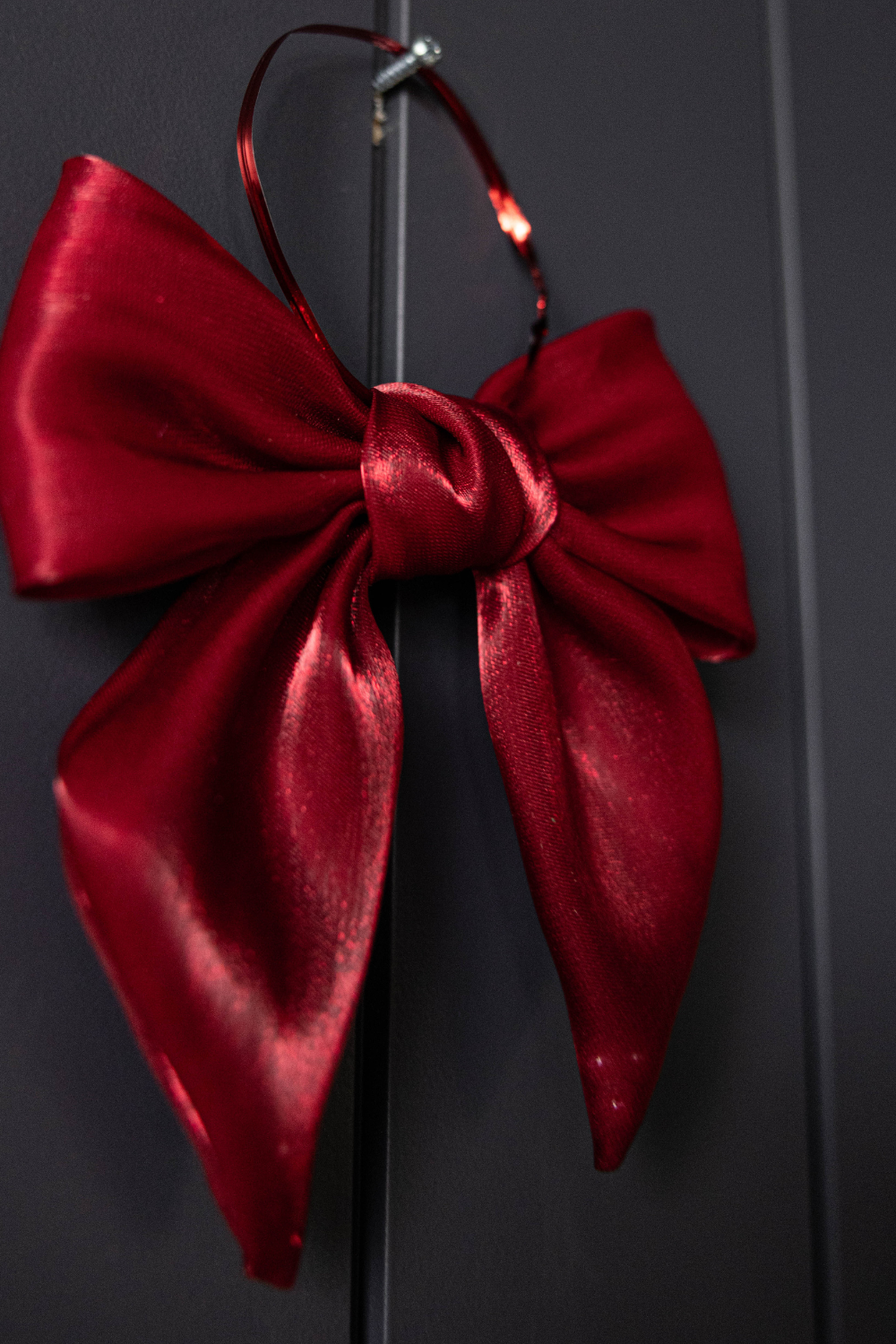 Red Gauze Bow - Set of 3
