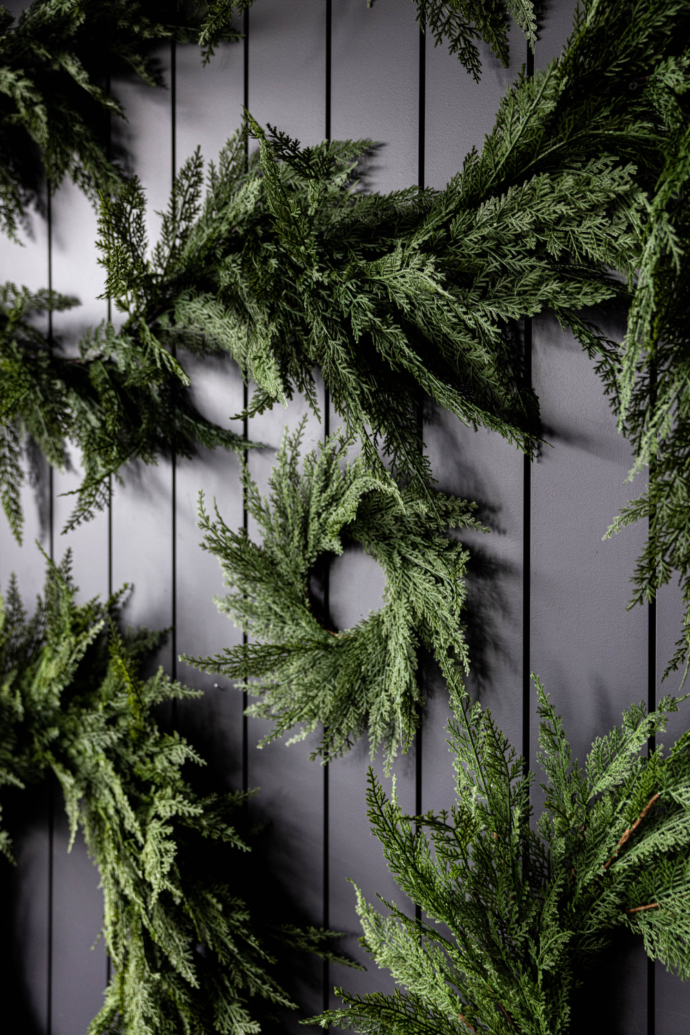 Cypress Leaf Full Real Touch Wreath - 14"