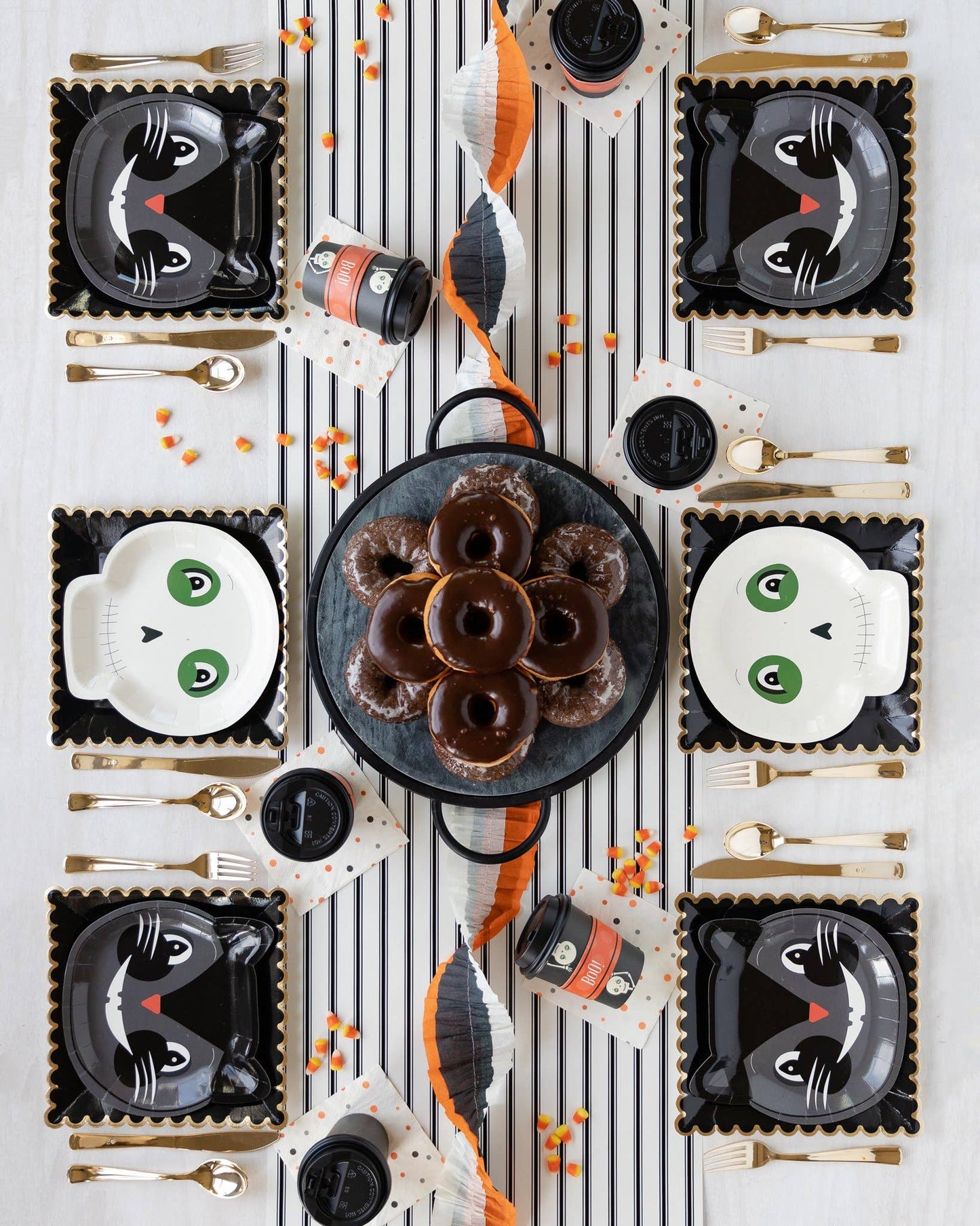 My Minds Eye - Cream with Black Stripe Paper Table Runner