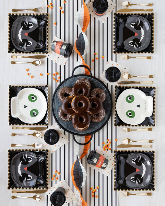 My Minds Eye - Cream with Black Stripe Paper Table Runner