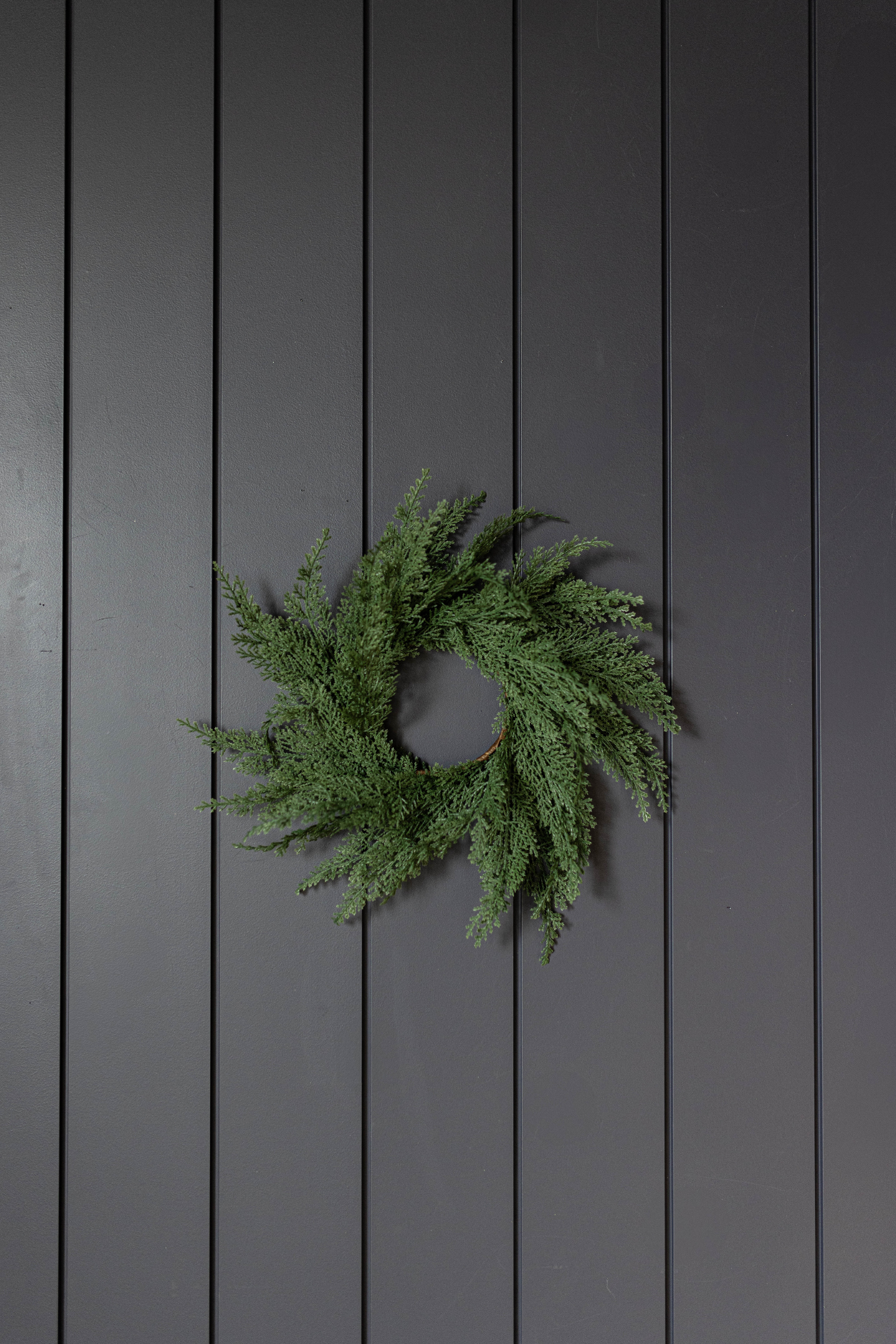 Cypress Leaf Full Real Touch Wreath - 14"