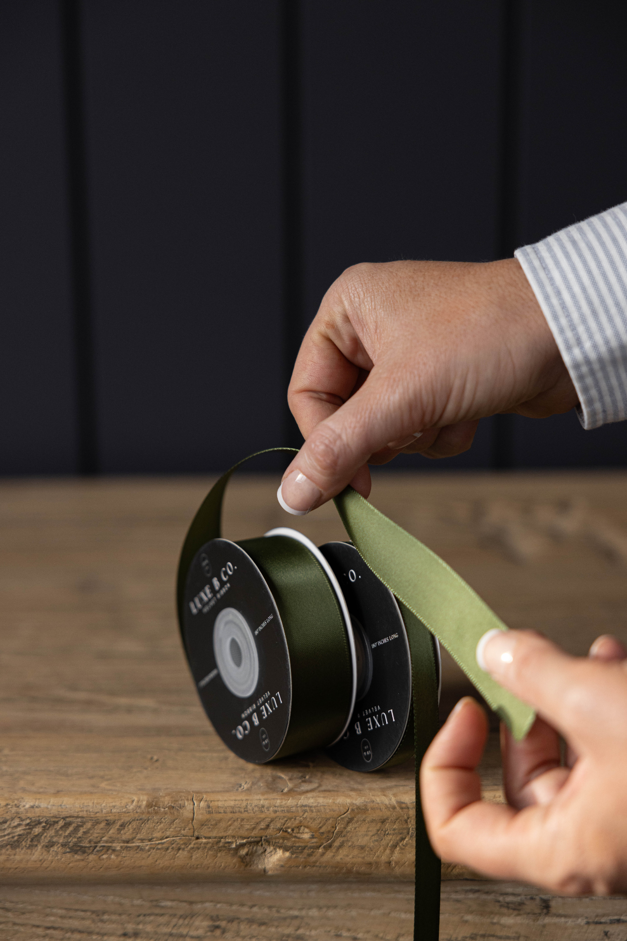 Satin Ribbon in Forest Green - Two Sizes