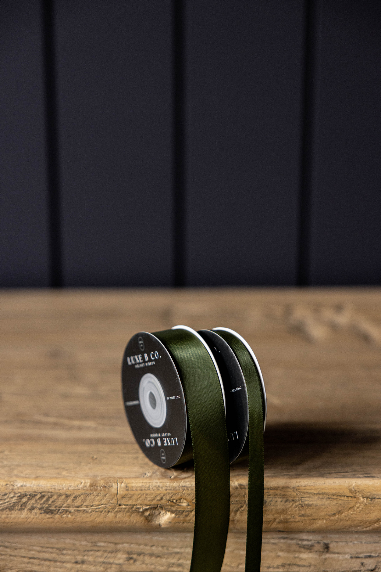 Satin Ribbon in Forest Green - Two Sizes