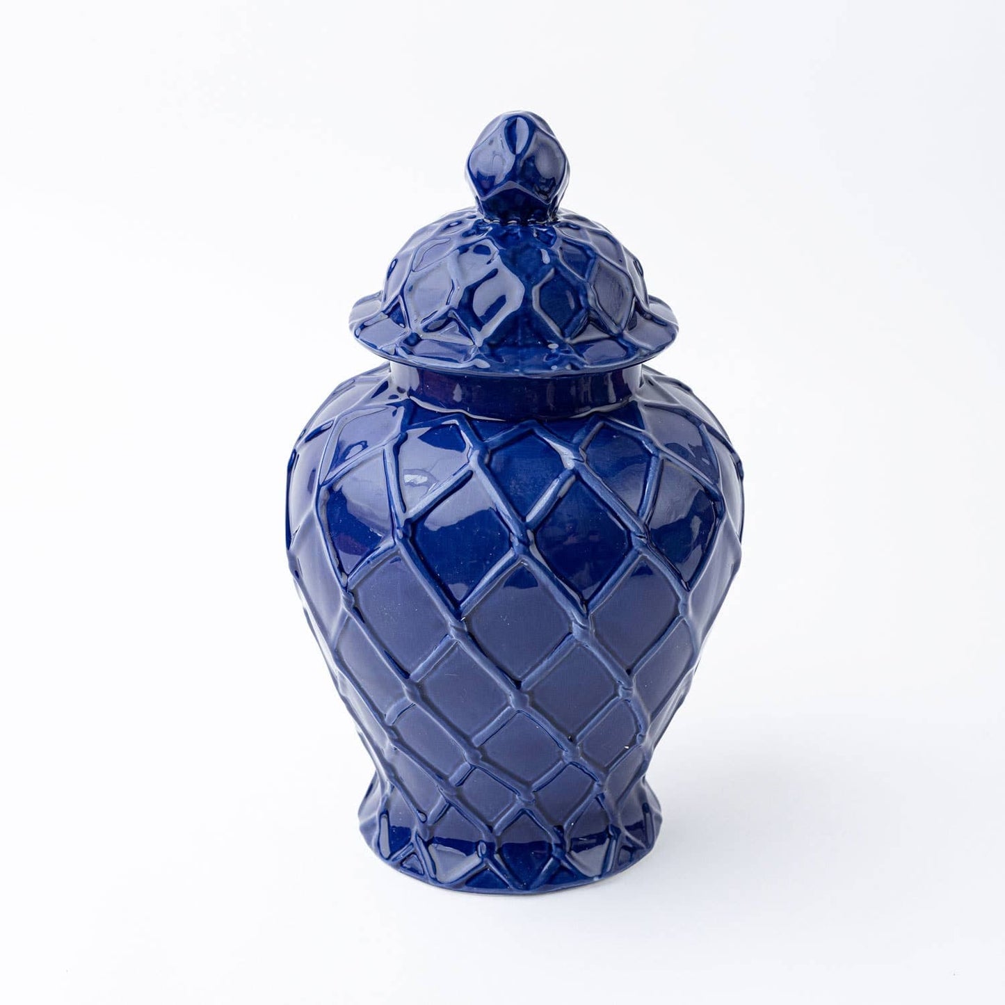 Navy Textured Ginger Jars - Three Sizes