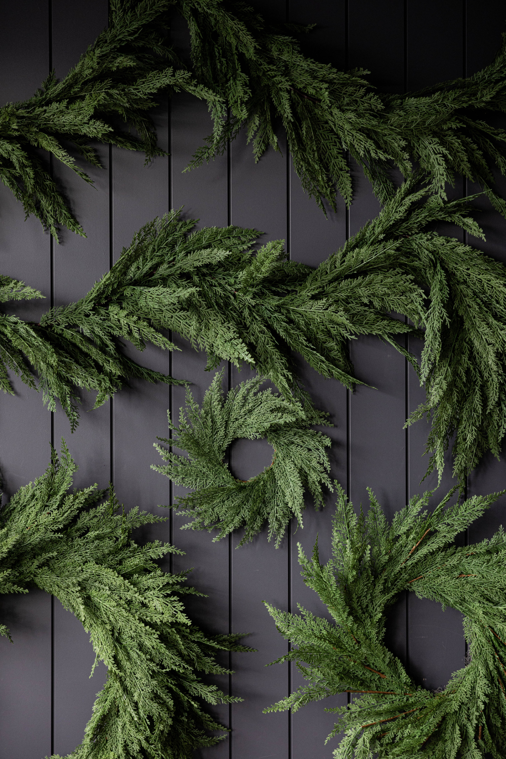 Cypress Leaf Full Real Touch Wreath - 14"