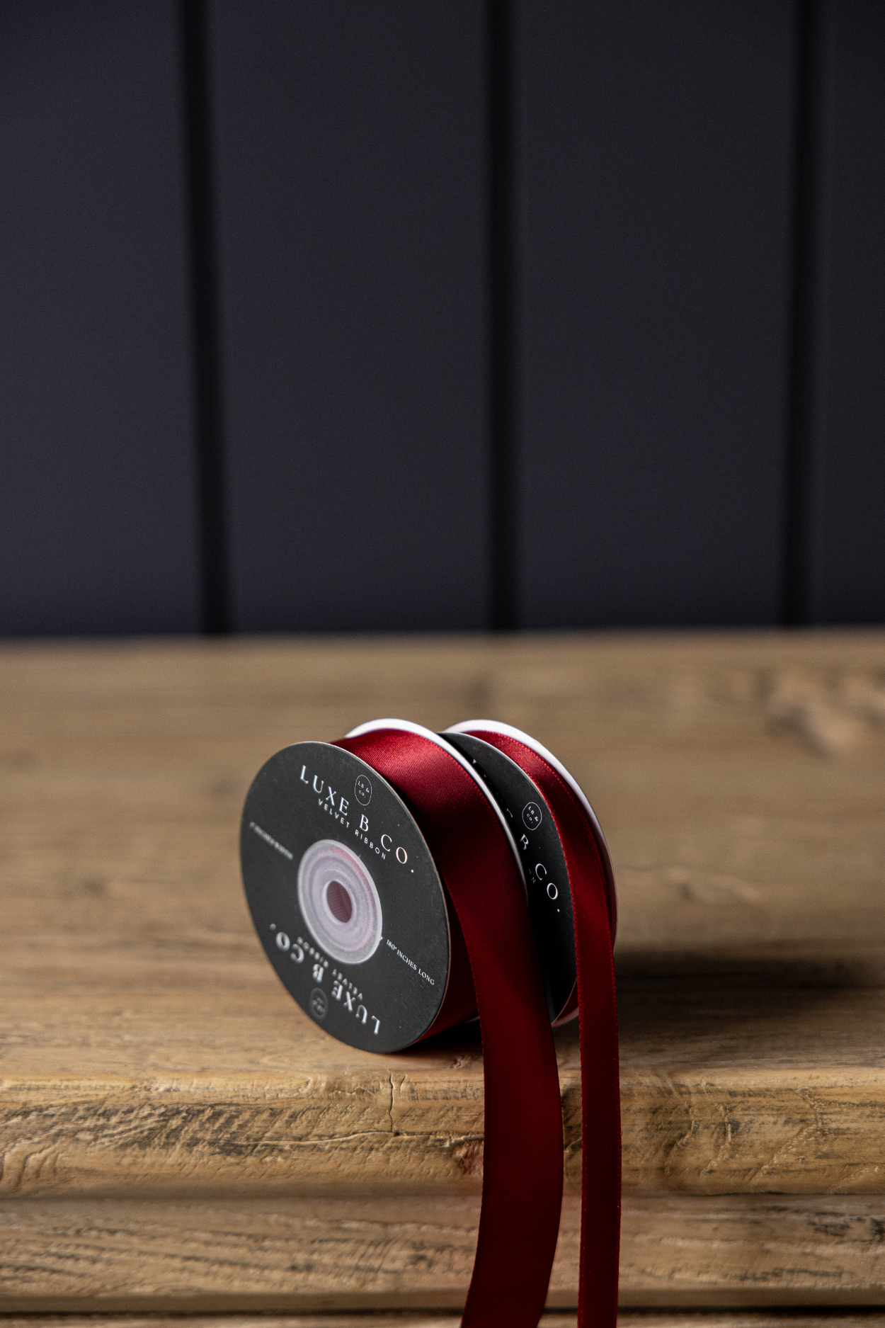 Ribbon Garnet Red Satin Holiday Decor