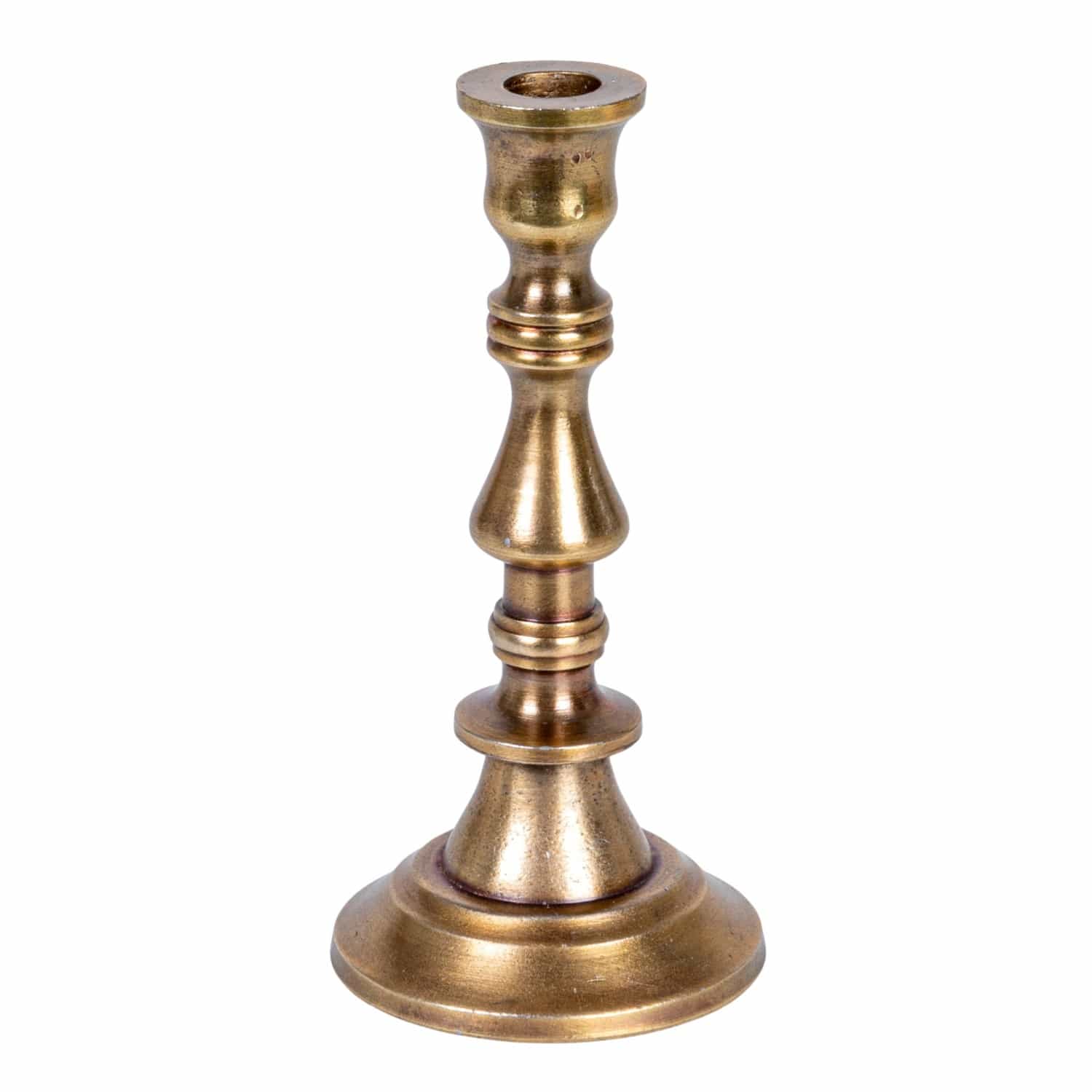 Antique Brass Taper Candle Holder - Cast Aluminum for 1/2" Candles - 3 Sizes