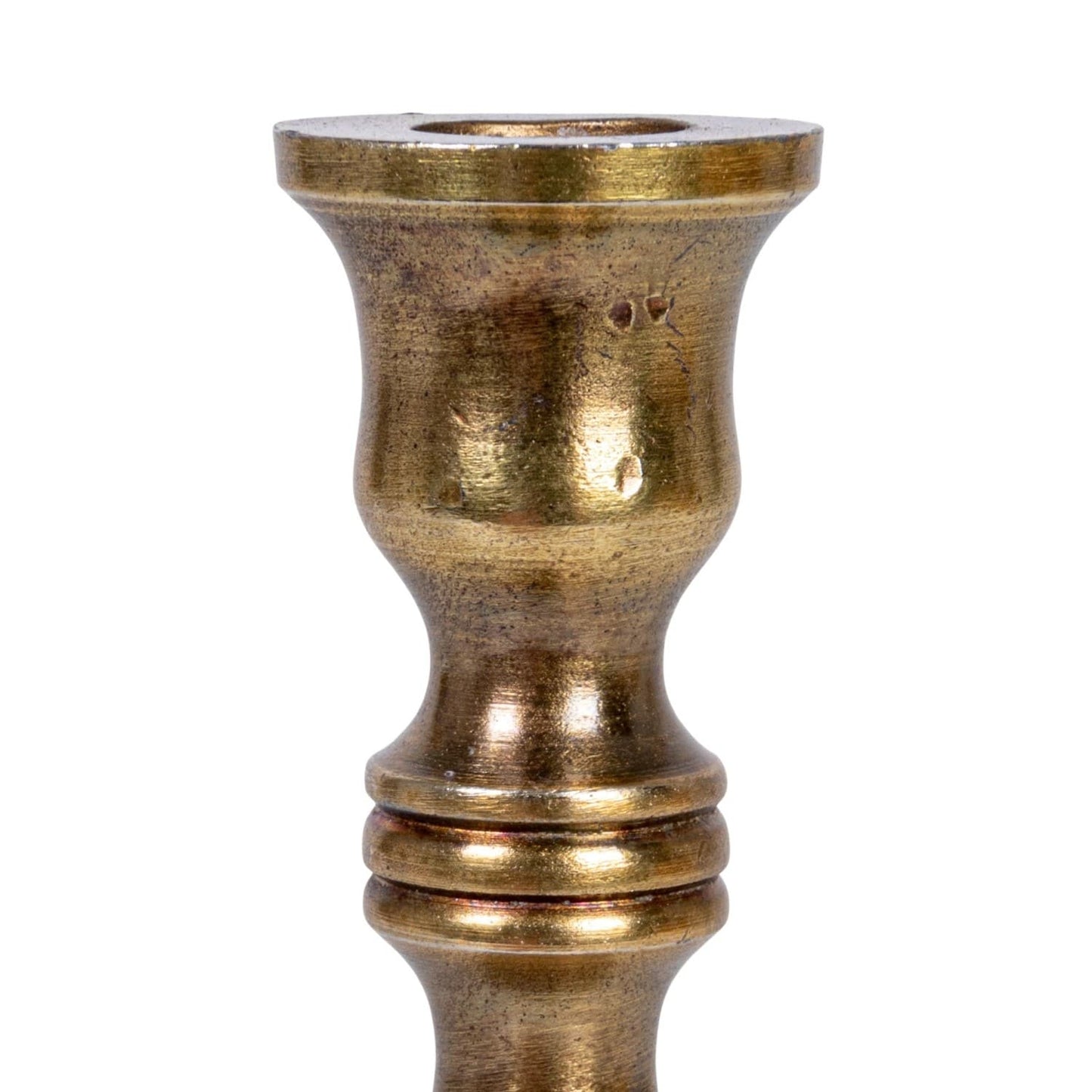 Antique Brass Taper Candle Holder - Cast Aluminum for 1/2" Candles - 3 Sizes