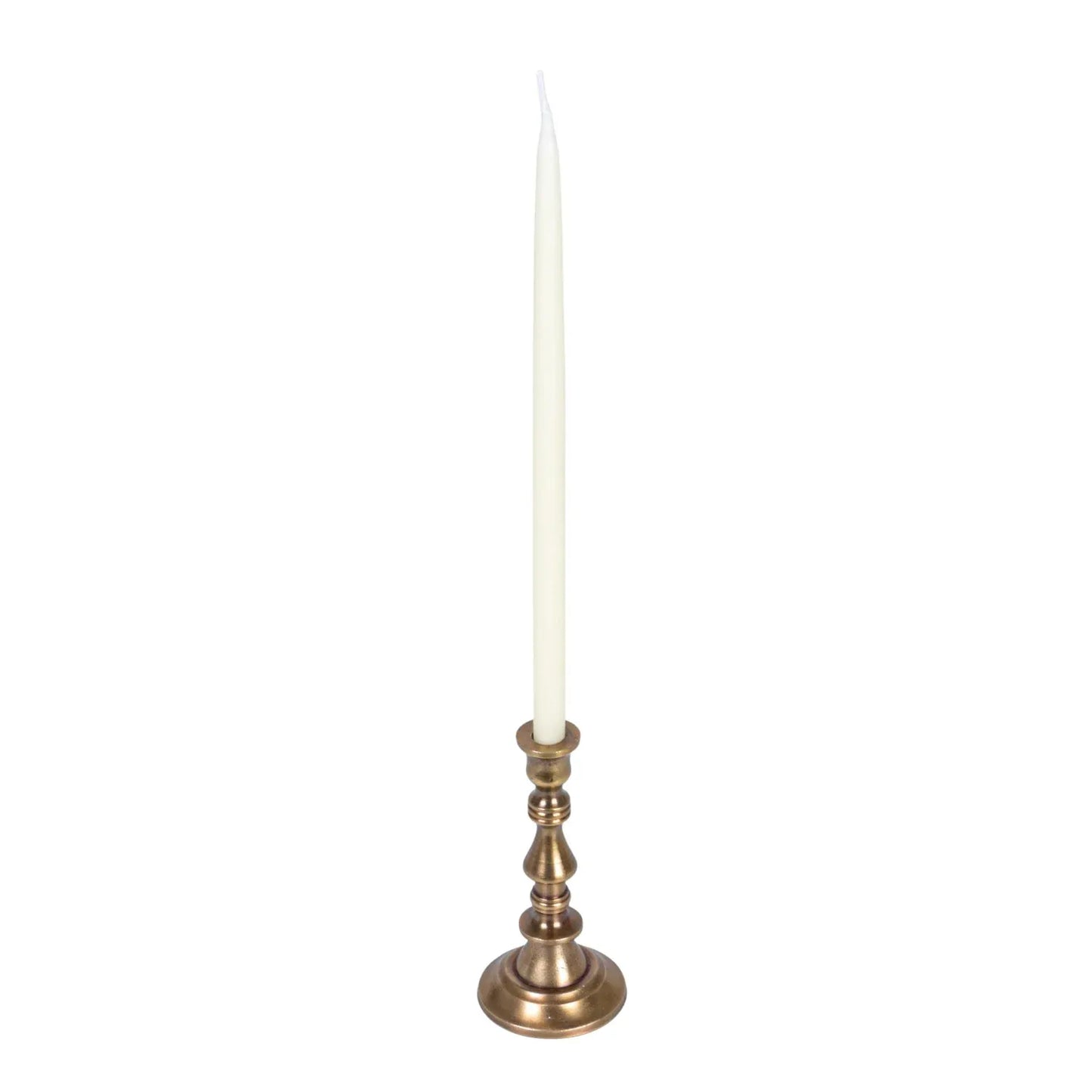 Antique Brass Taper Candle Holder - Cast Aluminum for 1/2" Candles - 3 Sizes