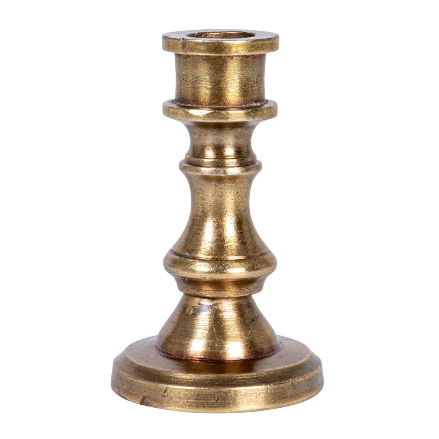 Antique Brass Taper Candle Holder - Cast Aluminum for 1/2" Candles - 3 Sizes