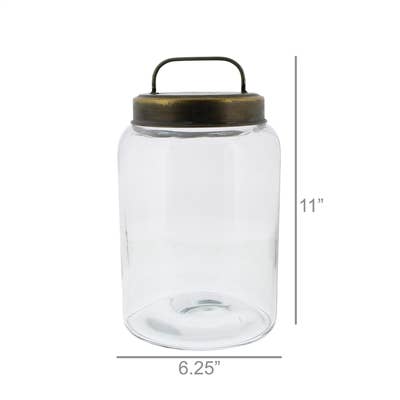 Archer Glass Canister with Metal Lid - Three Sizes