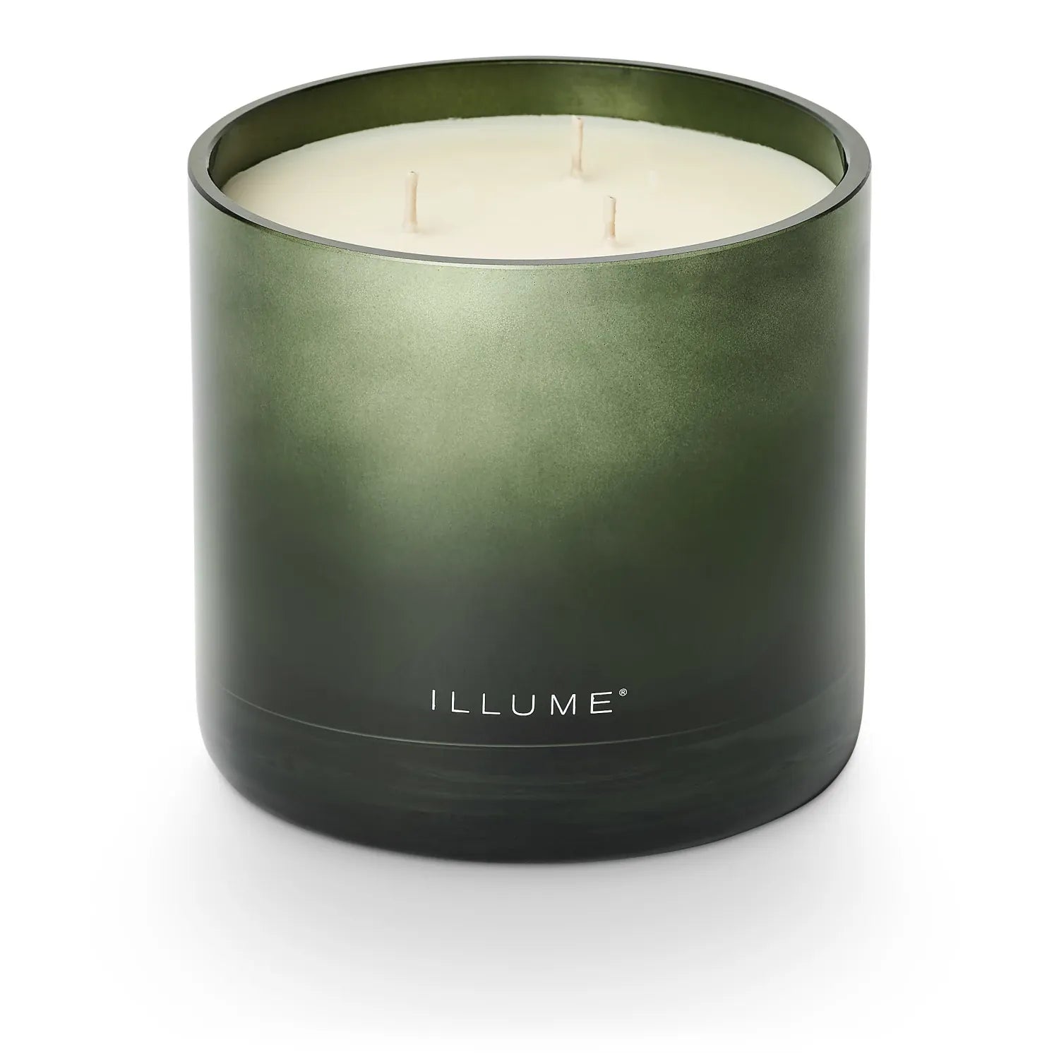 Green glass candle 