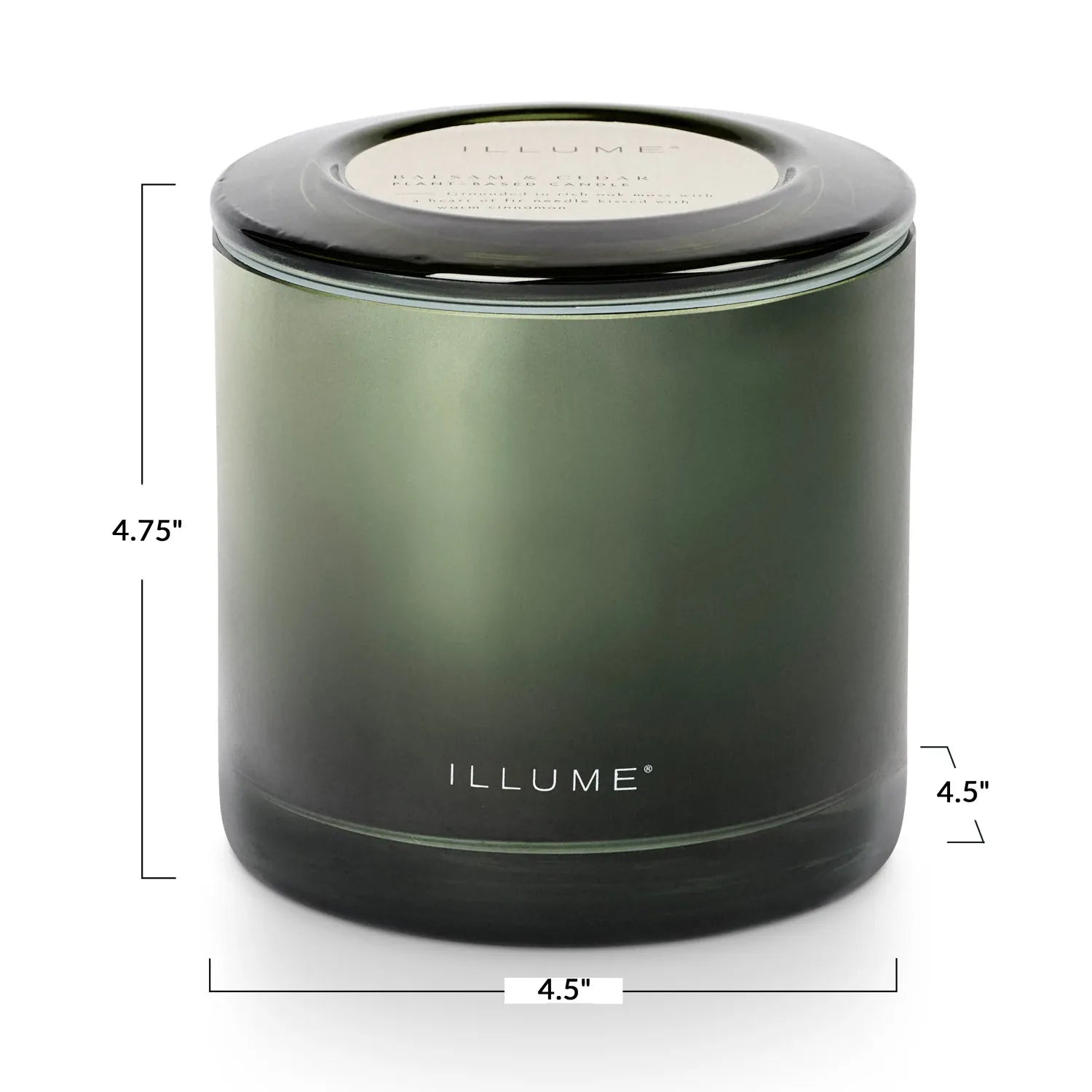 Green glass candle