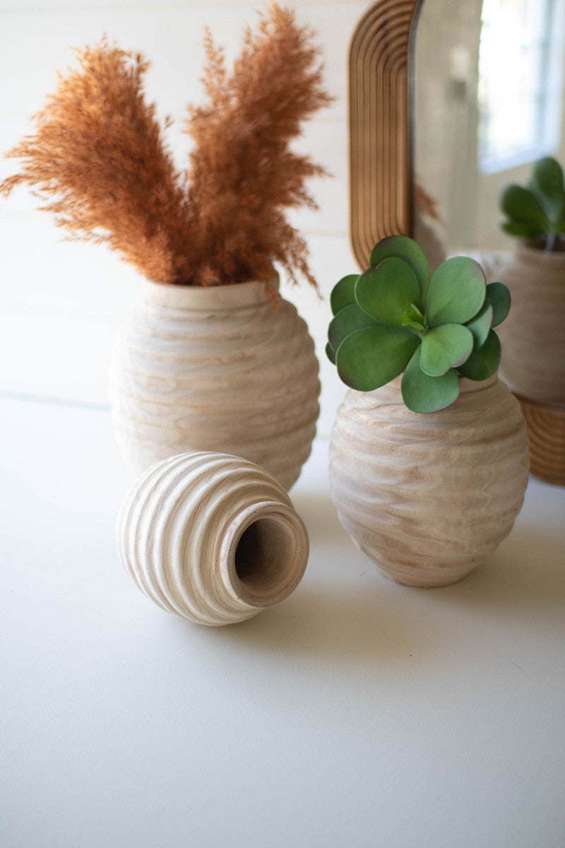 Natural Wood Gourd Pots