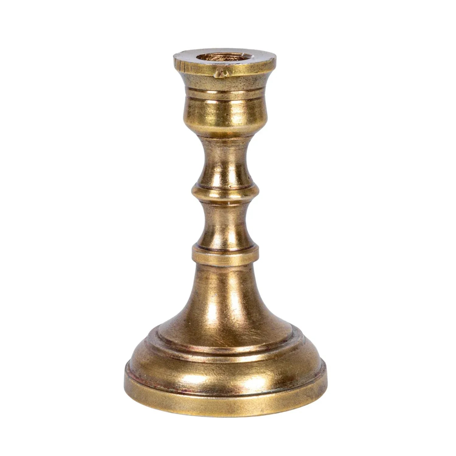 Antique Brass Taper Candle Holder - Cast Aluminum for 1/2" Candles - 3 Sizes