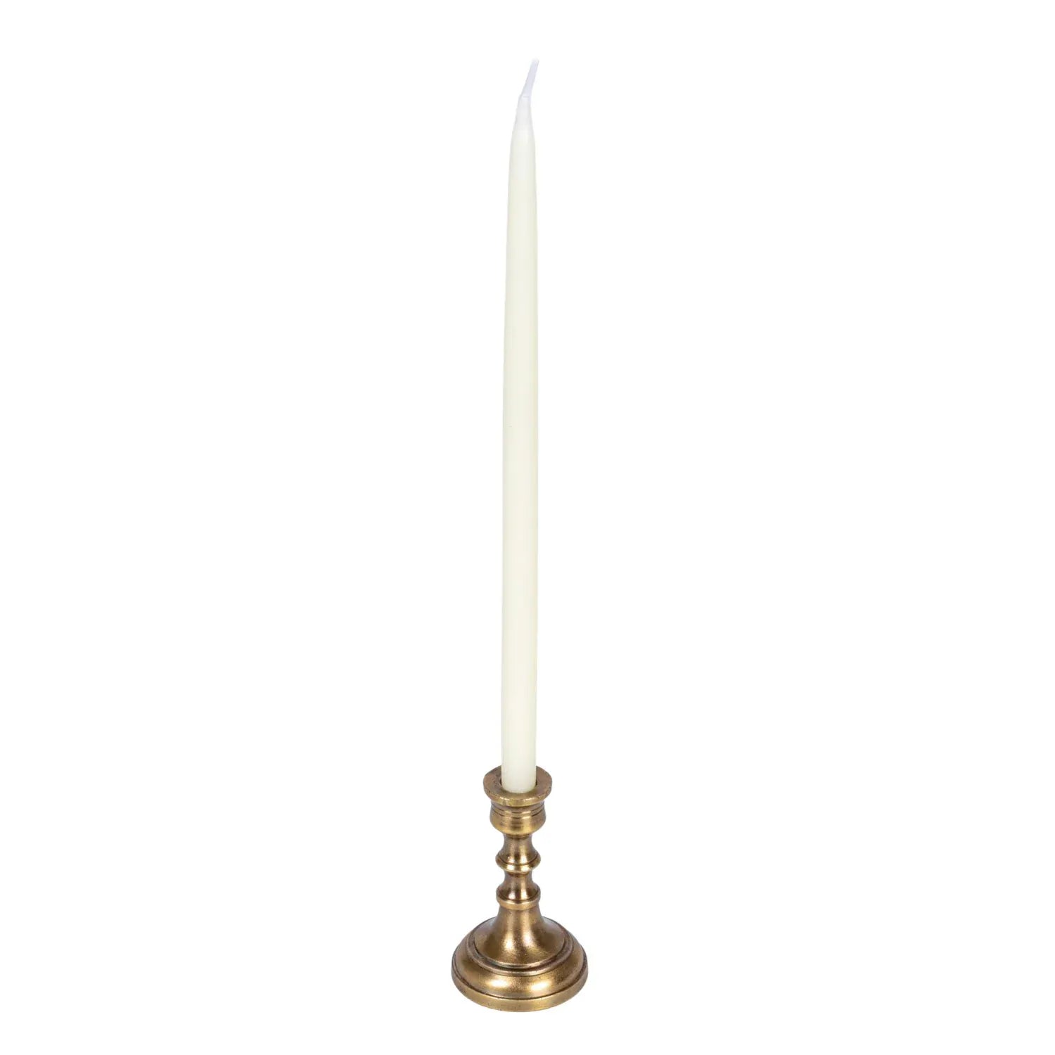 Antique Brass Taper Candle Holder - Cast Aluminum for 1/2" Candles - 3 Sizes