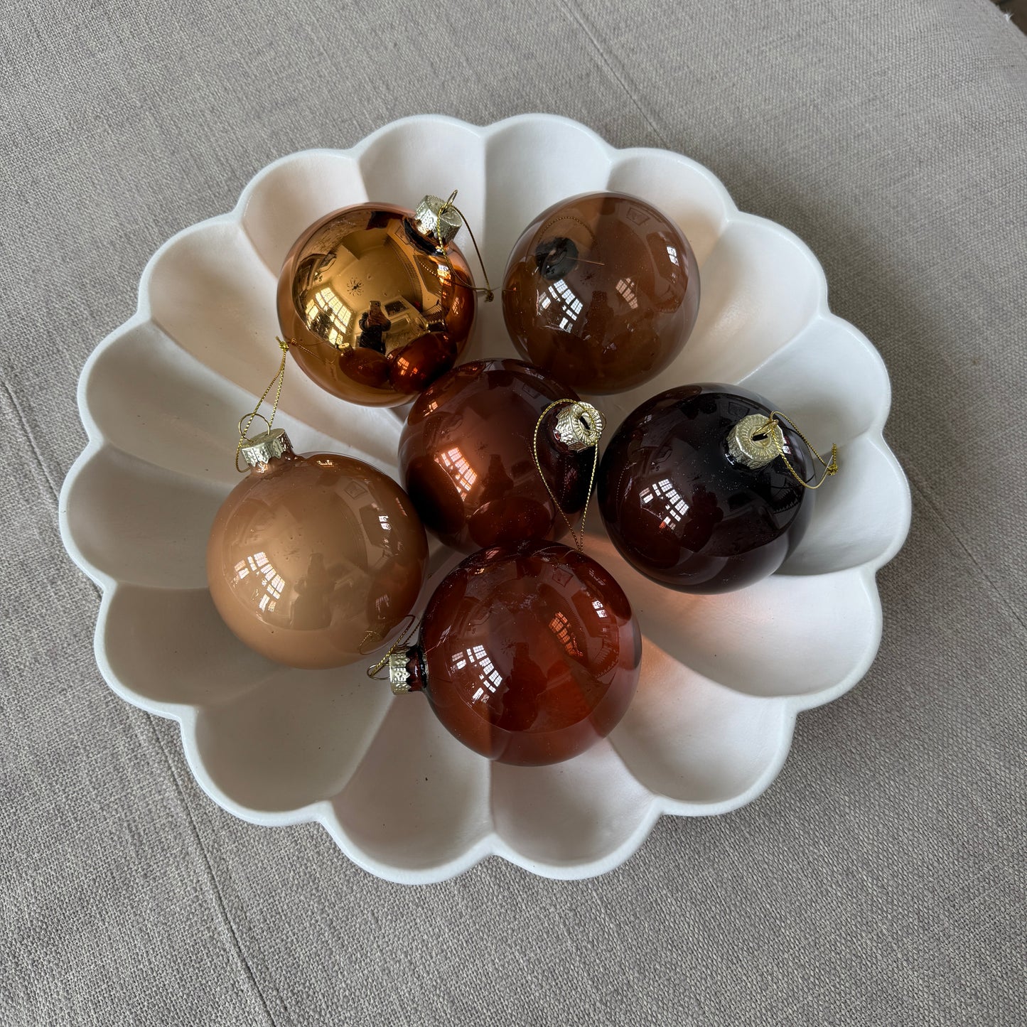 Cody Foster Large Brown Glass Ornament - 3" (6 Shades Available)