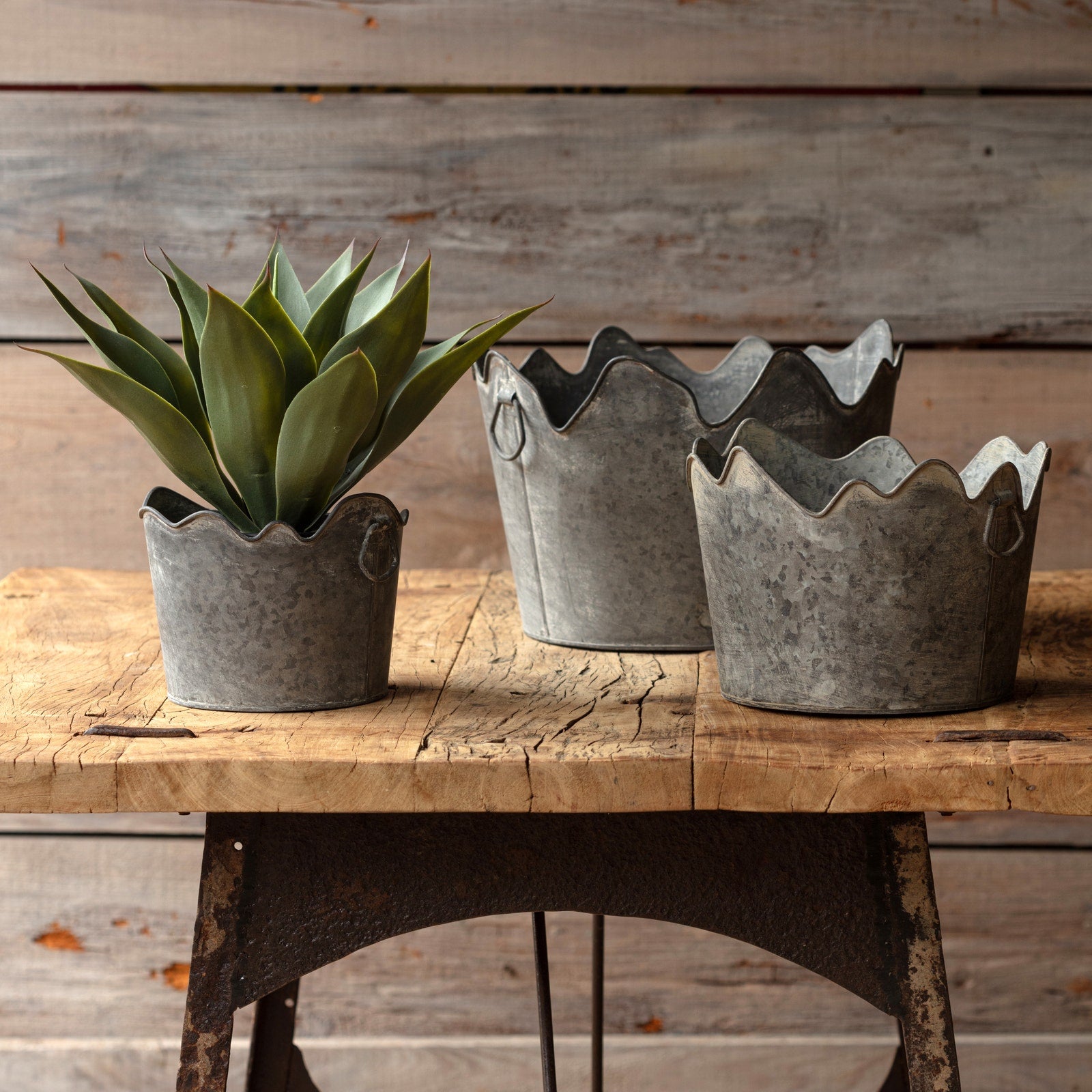 Corona Metal Planters, set of 3