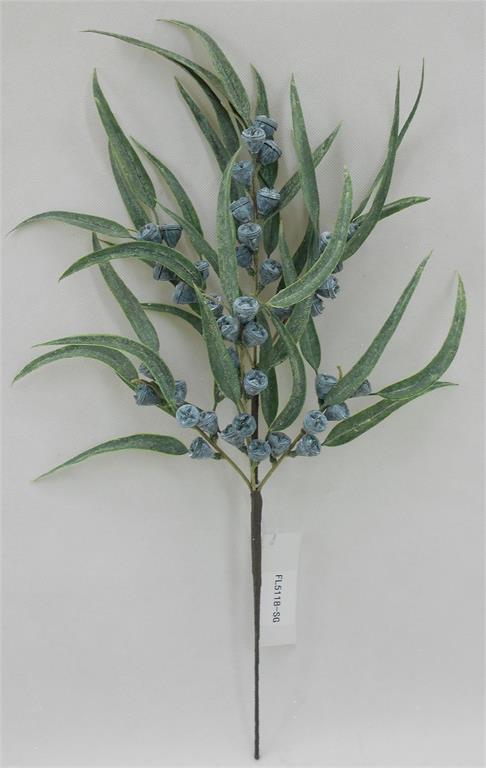 NARROW LEAF EUCALYPTUS & POD SPRAY, 21", SAGE