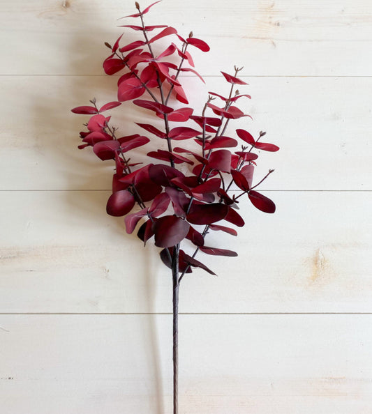 32.5″ Eucalyptus Spray Burgundy