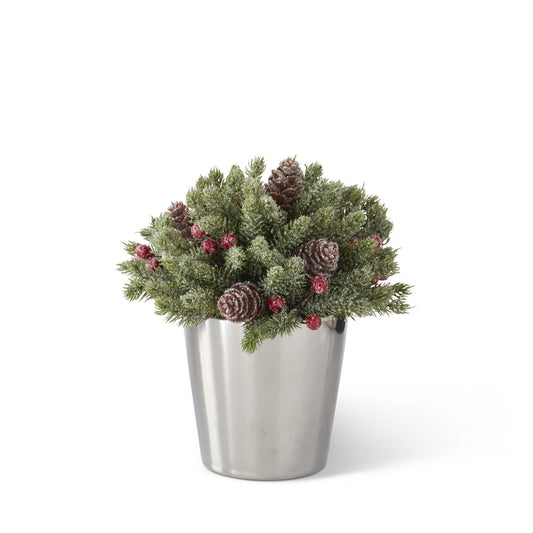 Glitter_Pine_Ball_In_Silver_Pot