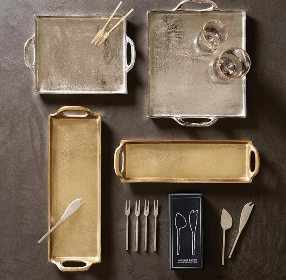 Gold Aluminum Tray two sizes