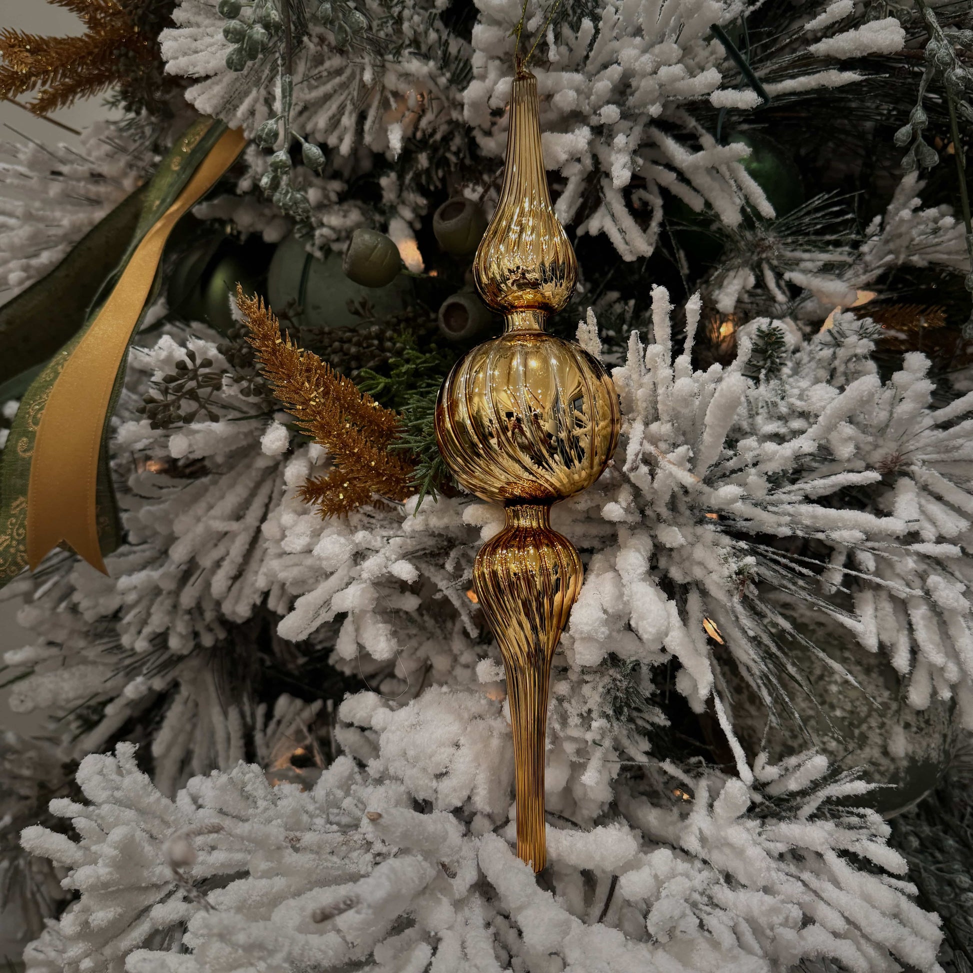 Gold Finial Ornaments - Four Styles.