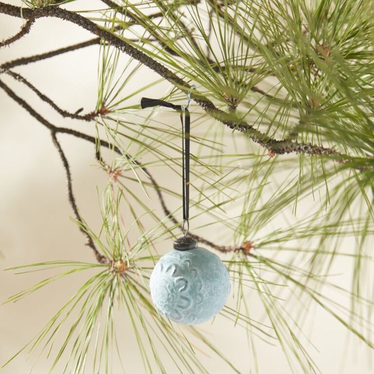 Grayish Blue Noctua Ornament  in Two sizes