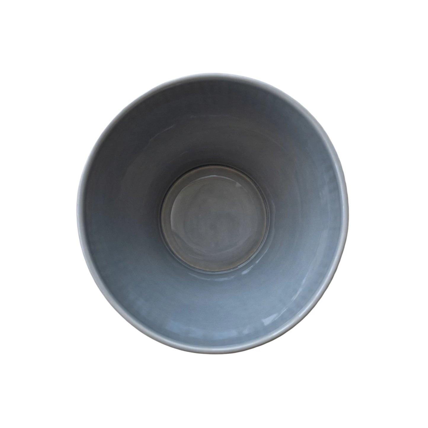 Grey Stoneware Fluted Serving Bowl - Reactive Glaze