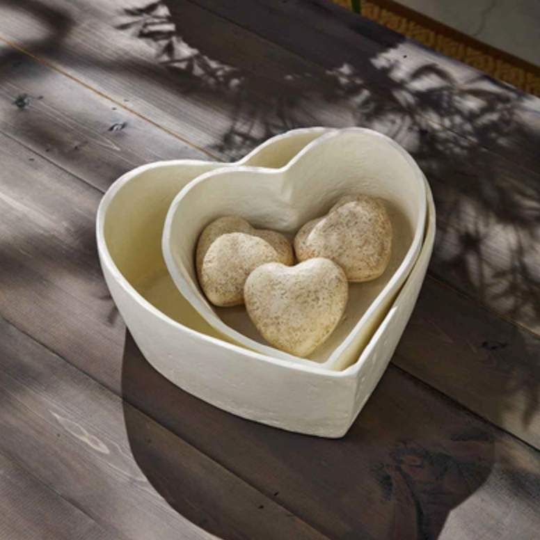 Heart Paper Mache Bowl