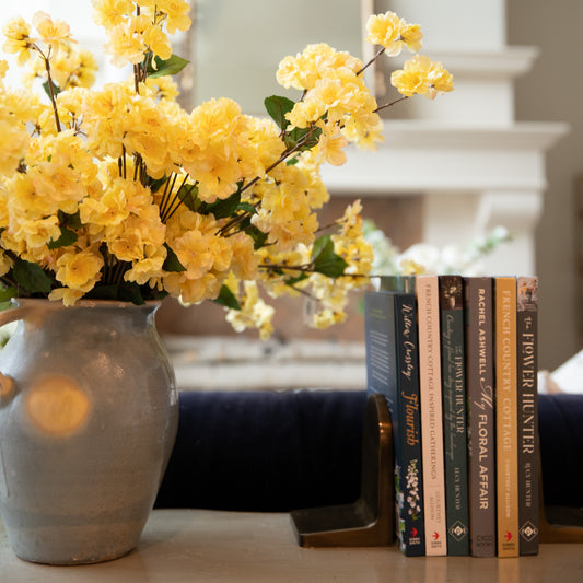 Yellow Peach Blossom Bush 25" - Artificial Blossom Branch