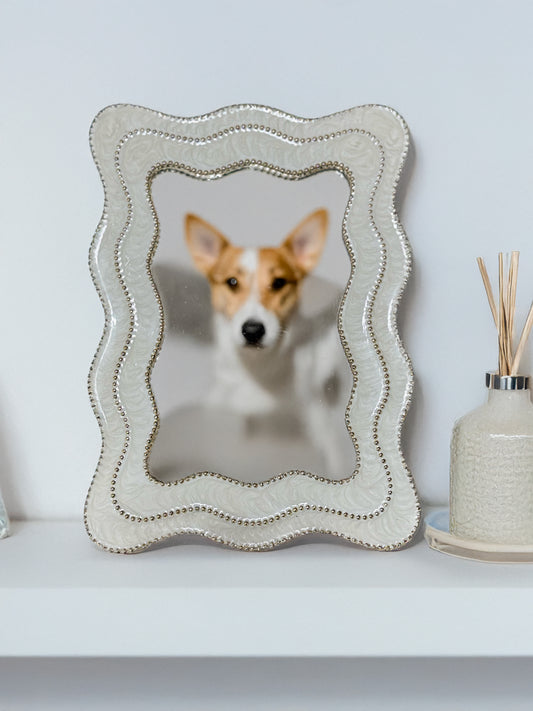 Pearl and gold picture frame 4x6