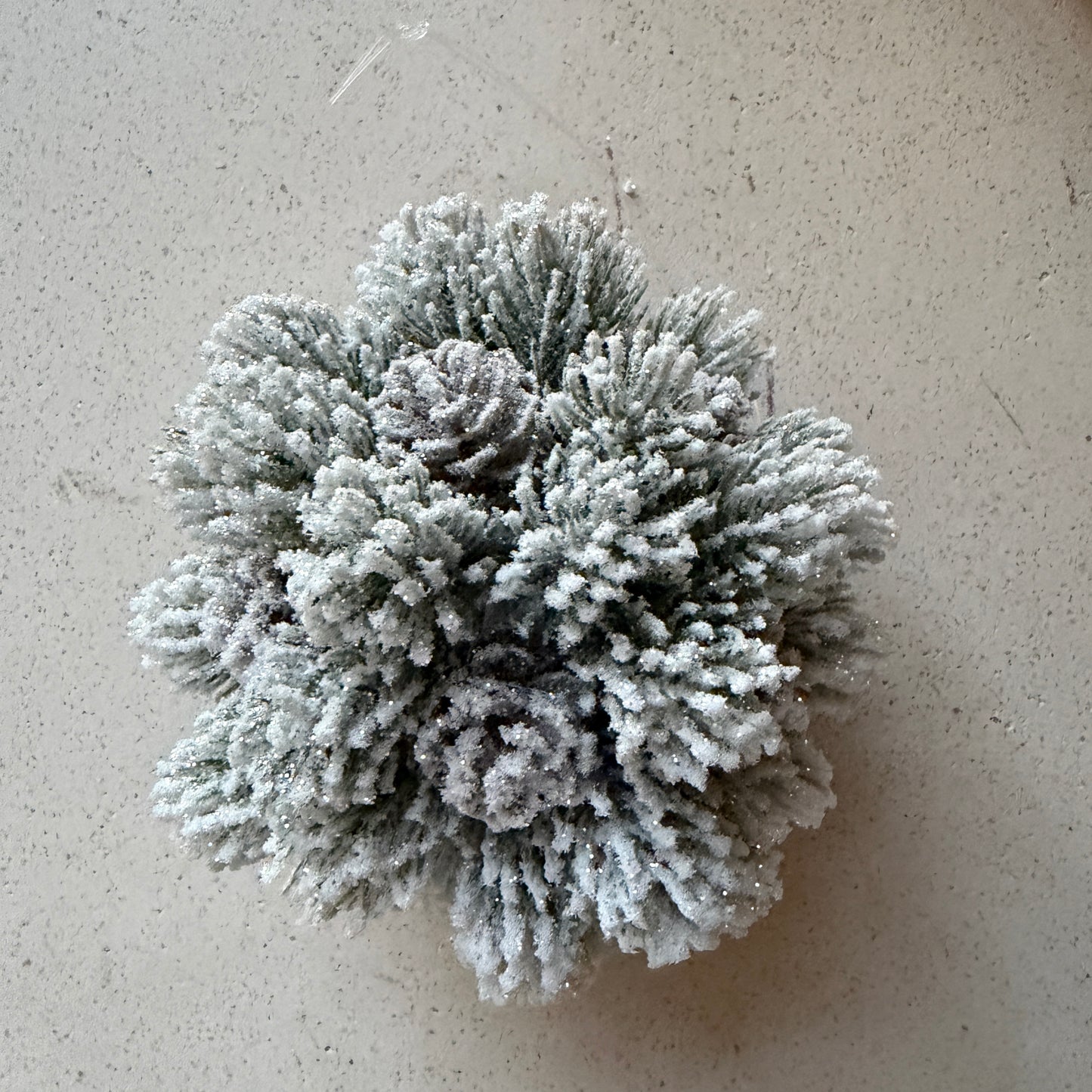 Snowy Pinecone Ball 5.5 Inch - Winter Home Decor