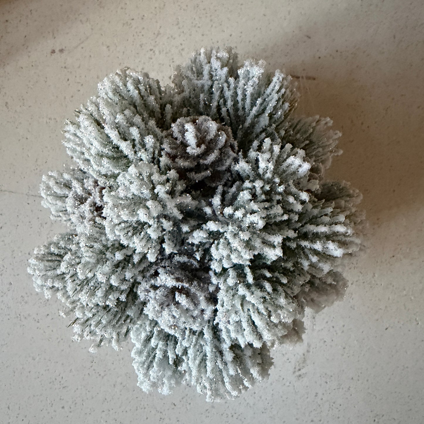 Snowy Pinecone Ball 5.5 Inch - Winter Home Decor